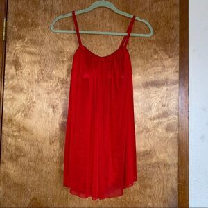 Red Y2K chemise babydoll dress lingerie